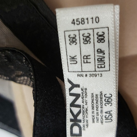 DKNY Mesh and Lace Pushup Bra/ Sz 36C/ NWOT/Adjustable Straps - Picture 2 of 5
